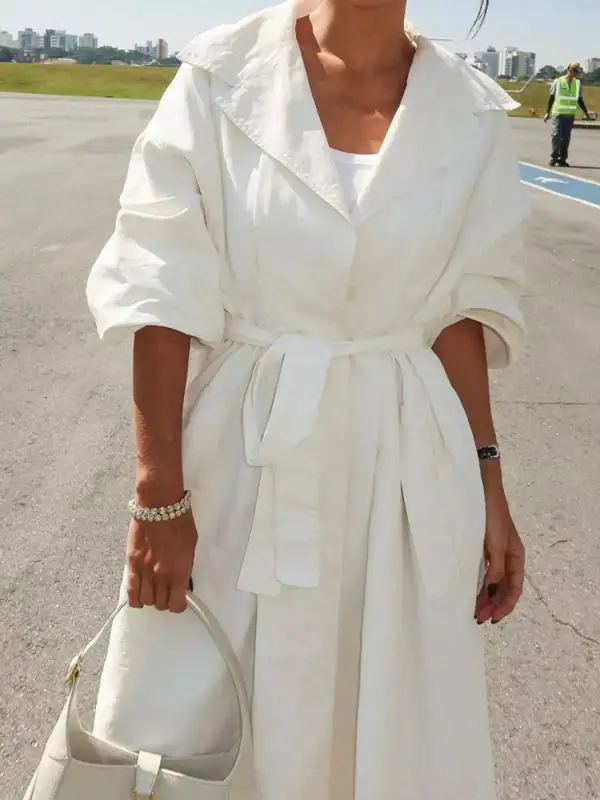 Layered Detail Tie Waist Midi Dress