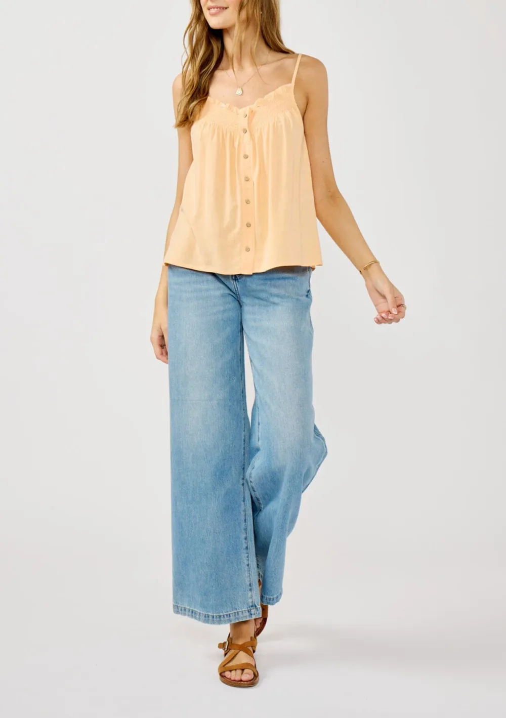 Smocked Spaghetti Cami Top