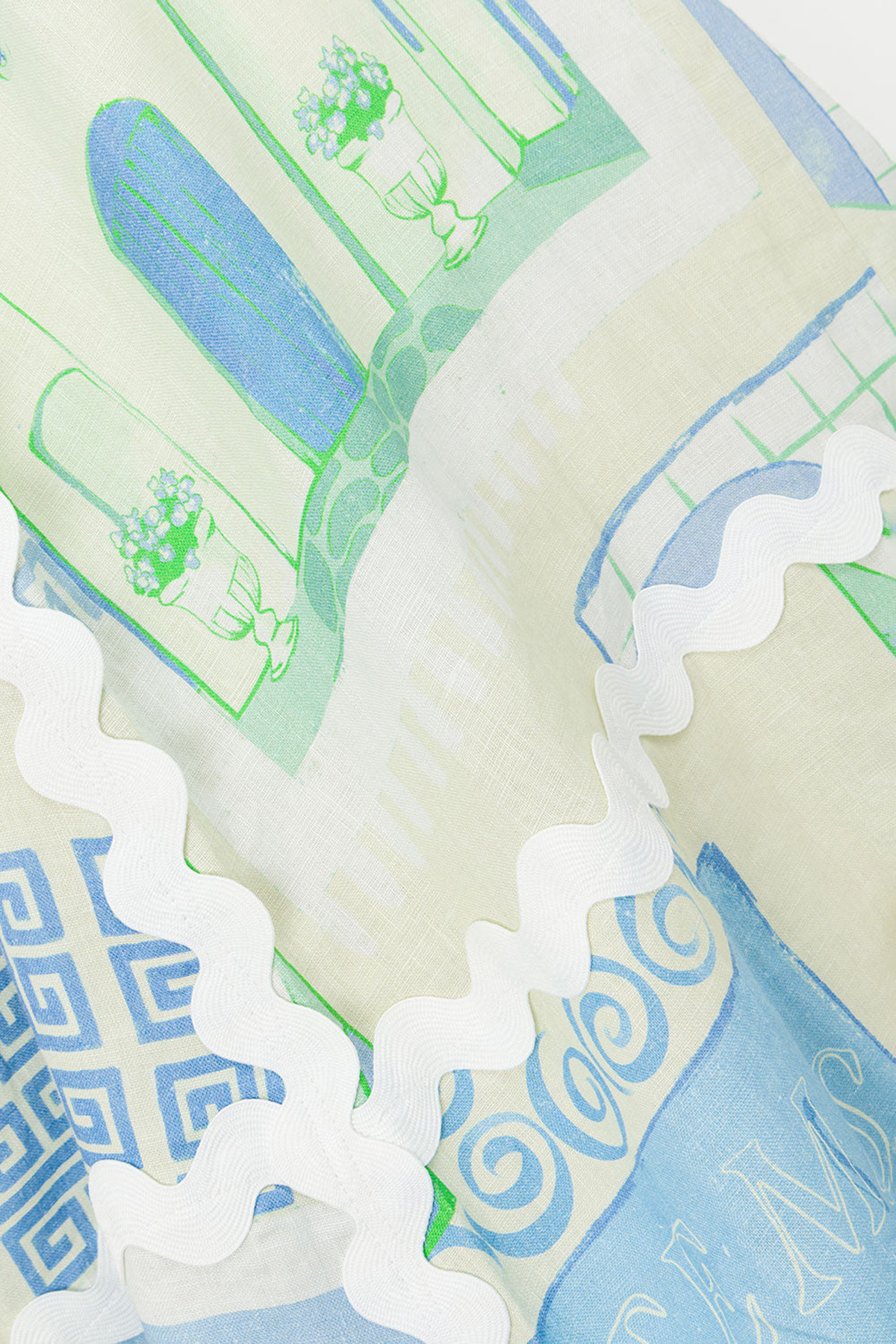 Patchwork Print Sleeveless Maxi Dress