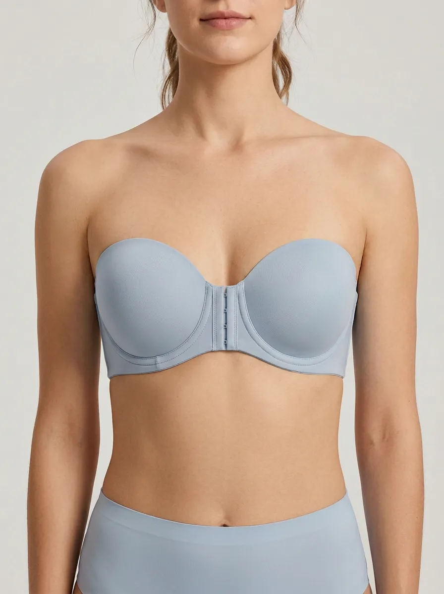 Women's Seamless Front-Closure Strapless Bra