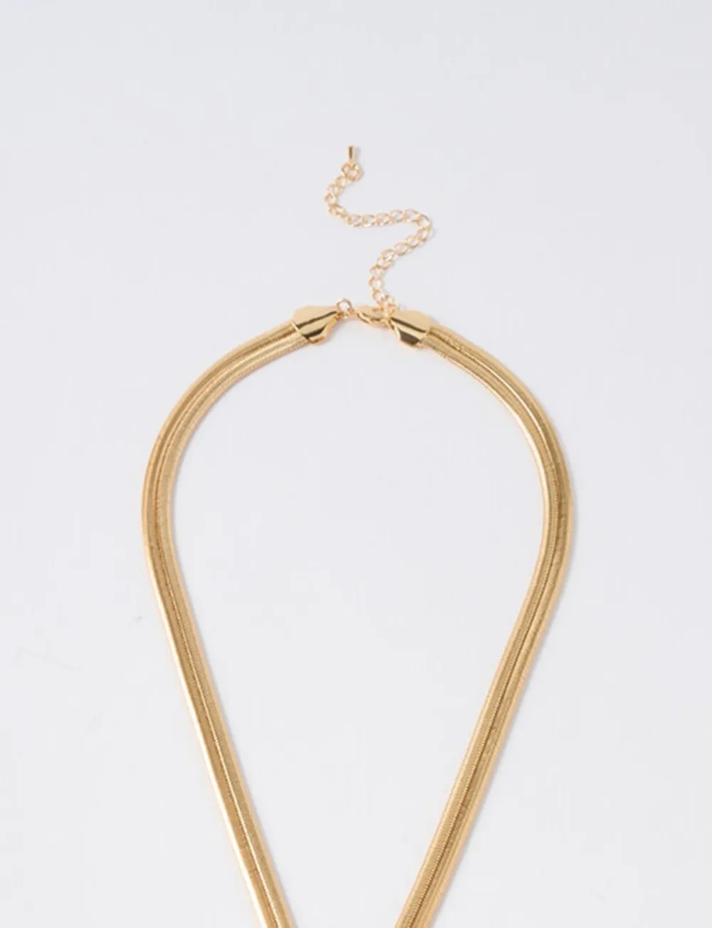 Creative Thick Snake Pattern Long Tassel Necklace