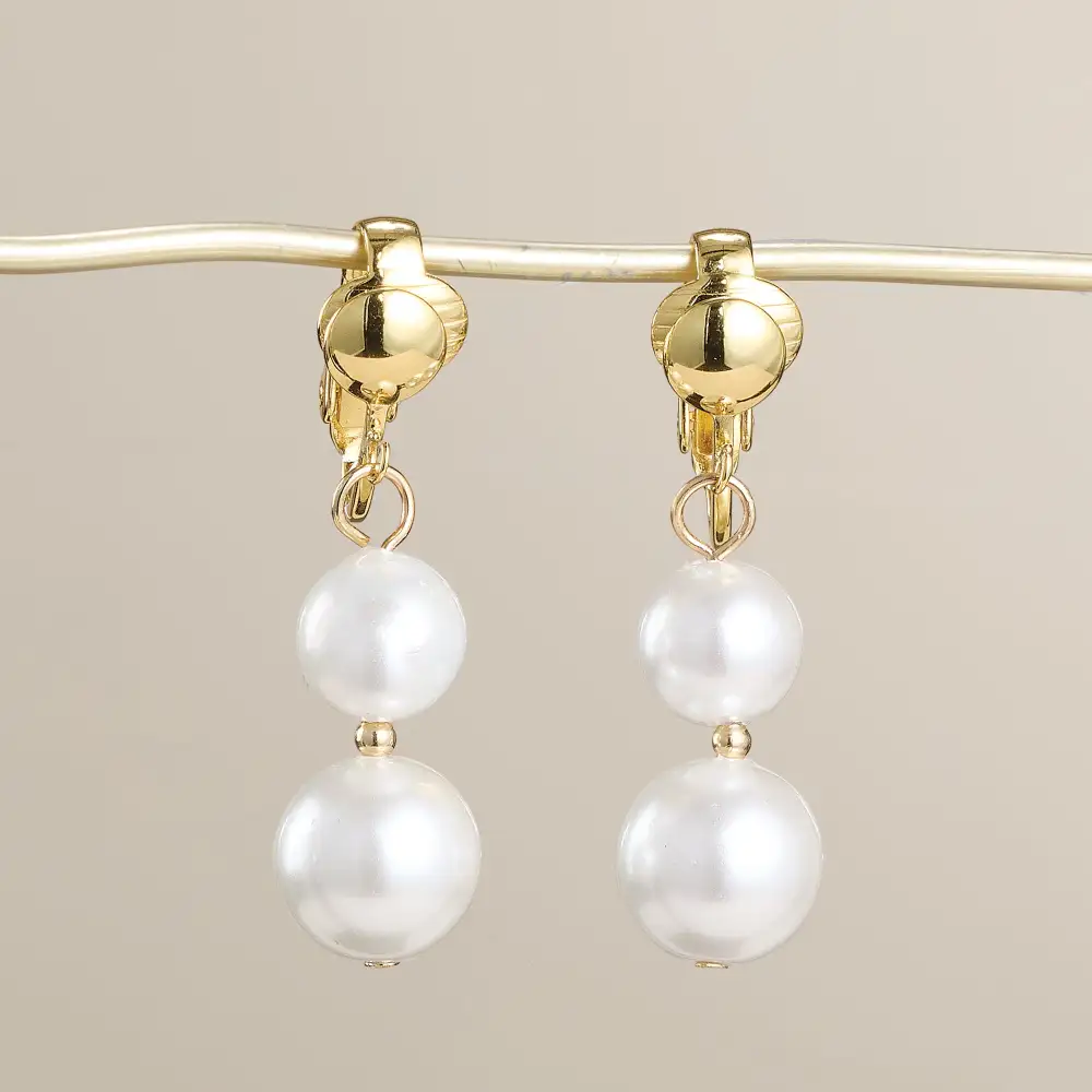 Pearl Clip On Earrings