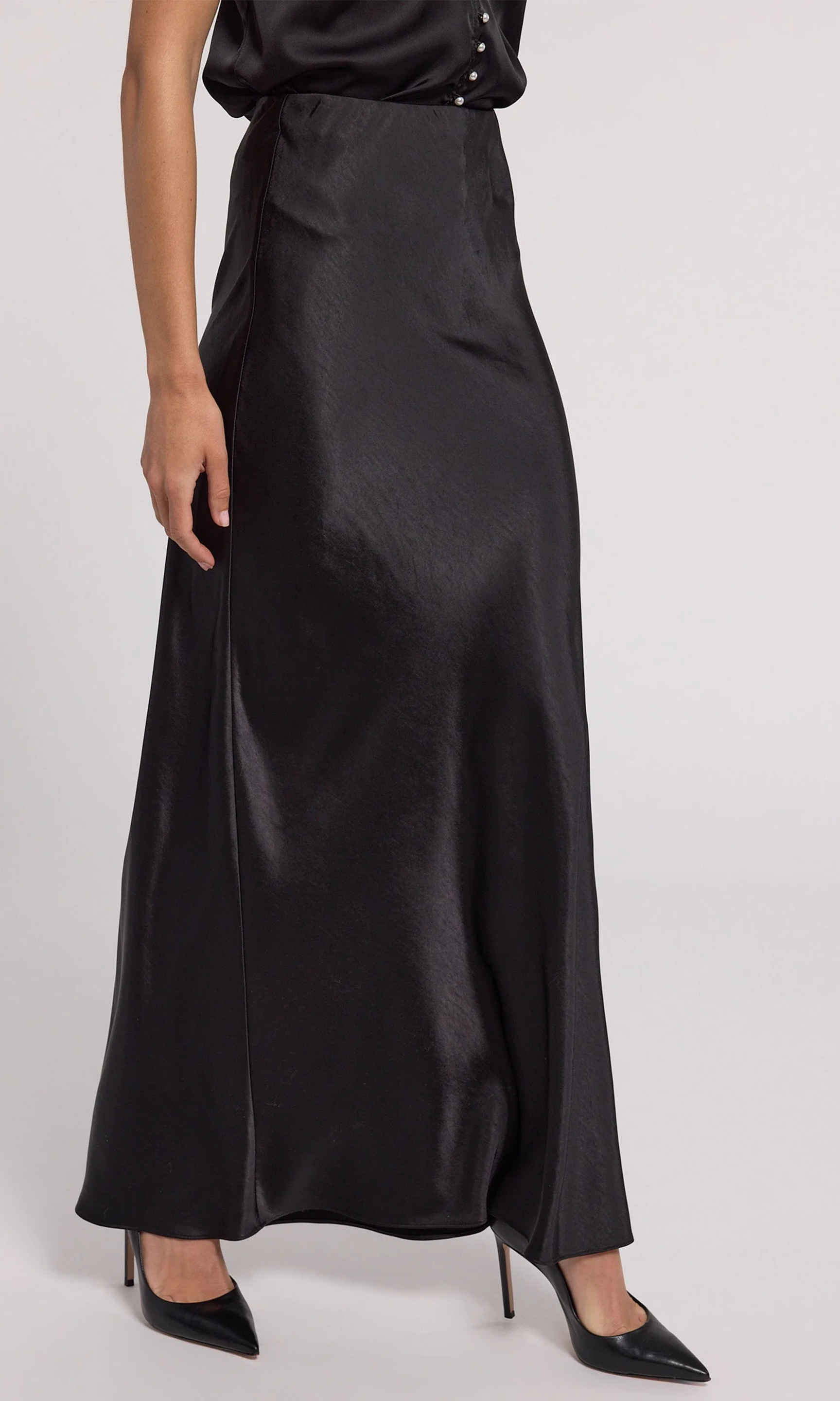 Luxe Satin Midi Skirt