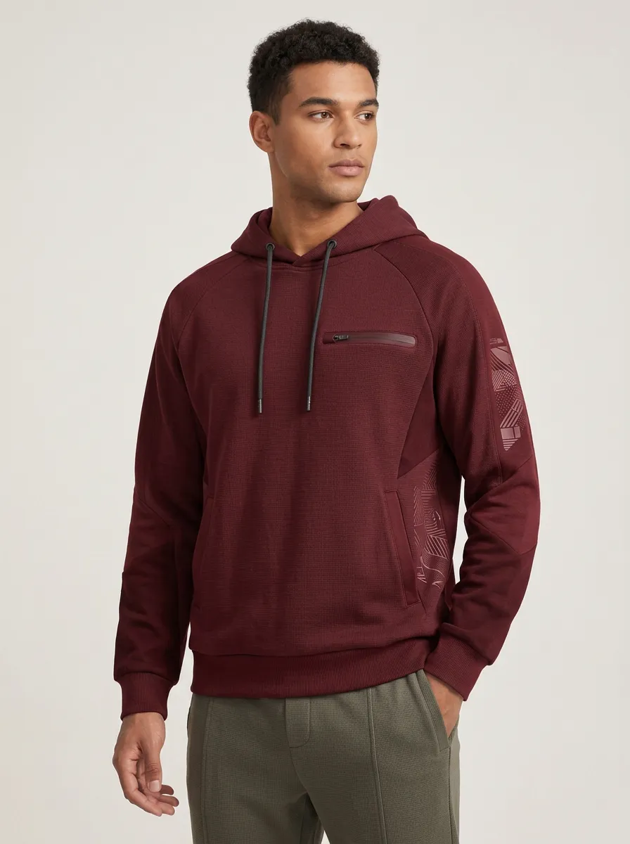 Men's Sporty Casual Geometric Printed Hoodie Jogger Set