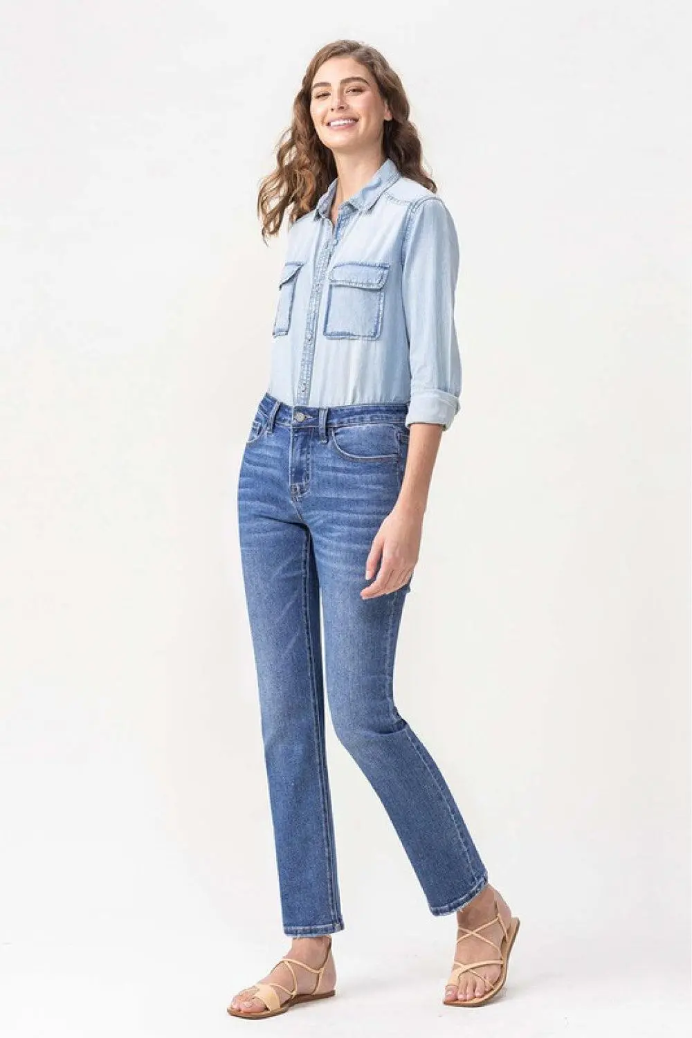 Classic Straight Leg Denim Jeans