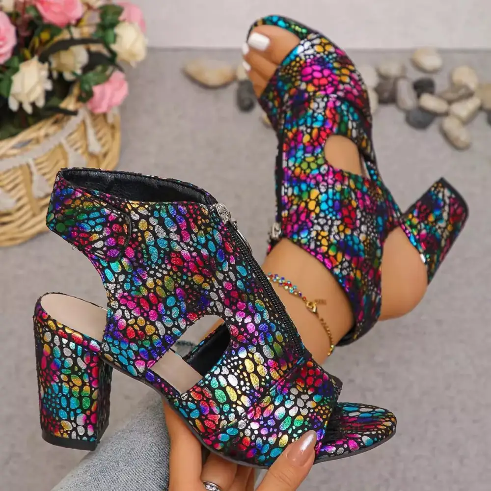 Distinctive Everyday Open Toe Block Heel Sandals