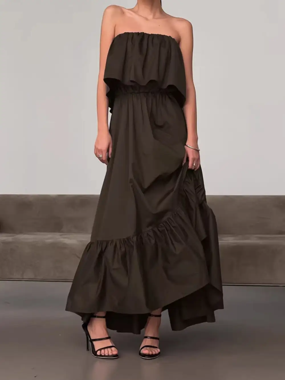 Comfort Fit Ruffle Maxi Dress