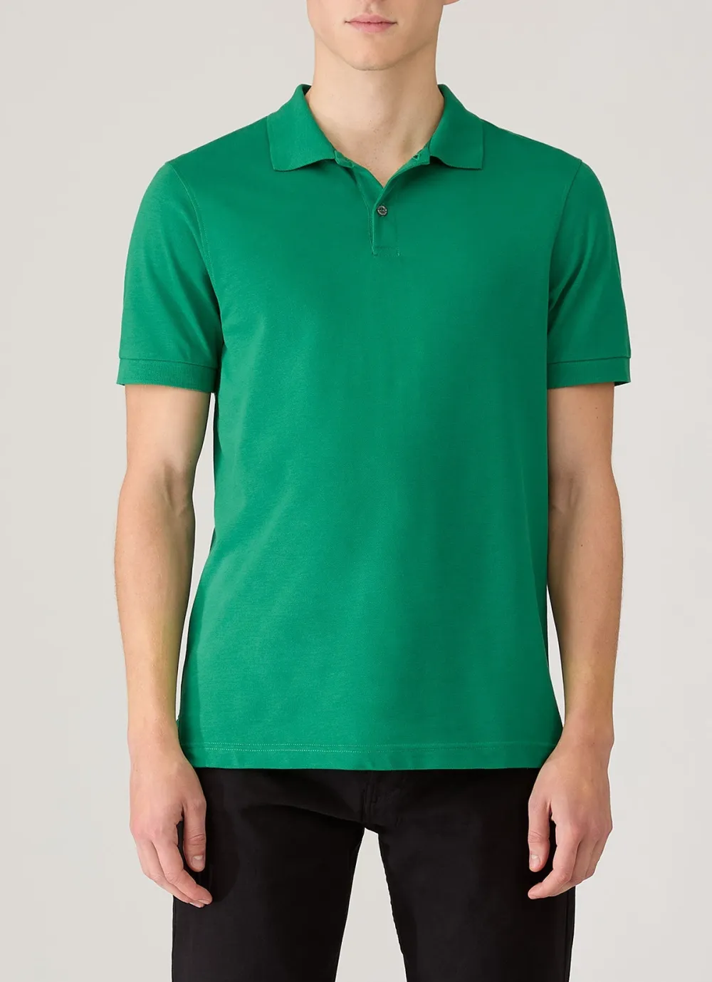 Timeless Everyday Slim Fit Cotton Pique Short Sleeve Polo Shirt
