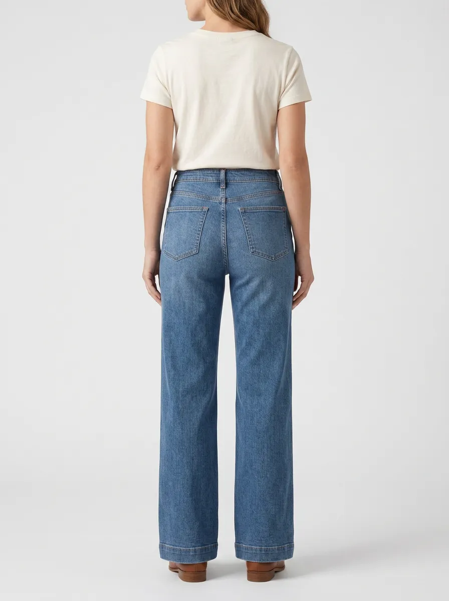 Wide-Leg High-Rise Women's Denim Jeans