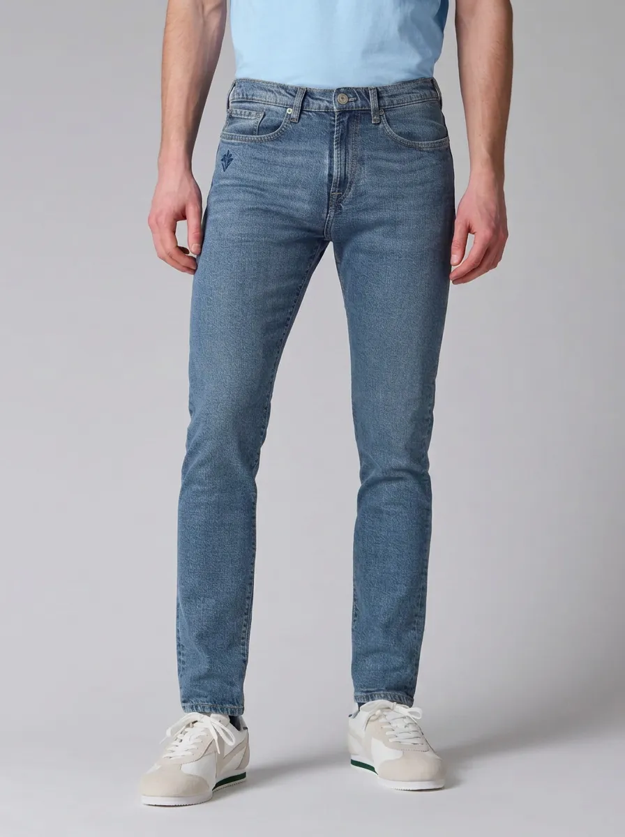 Men's Streamlined Flexible Slim Fit Stretch Denim Jeans