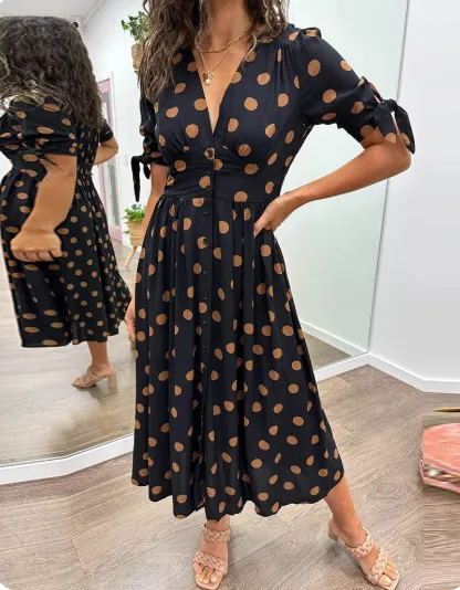 Polka Dot Maxi Dress
