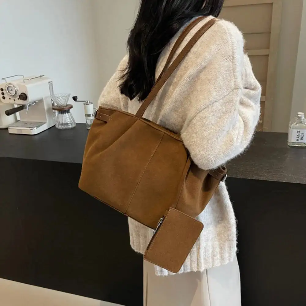 Urban-Inspired PU Suede Tote Bag Minimalist Chic