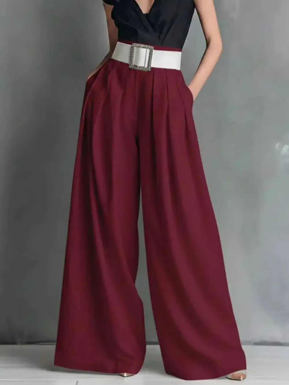 Street High Waisted Wide Leg Pants