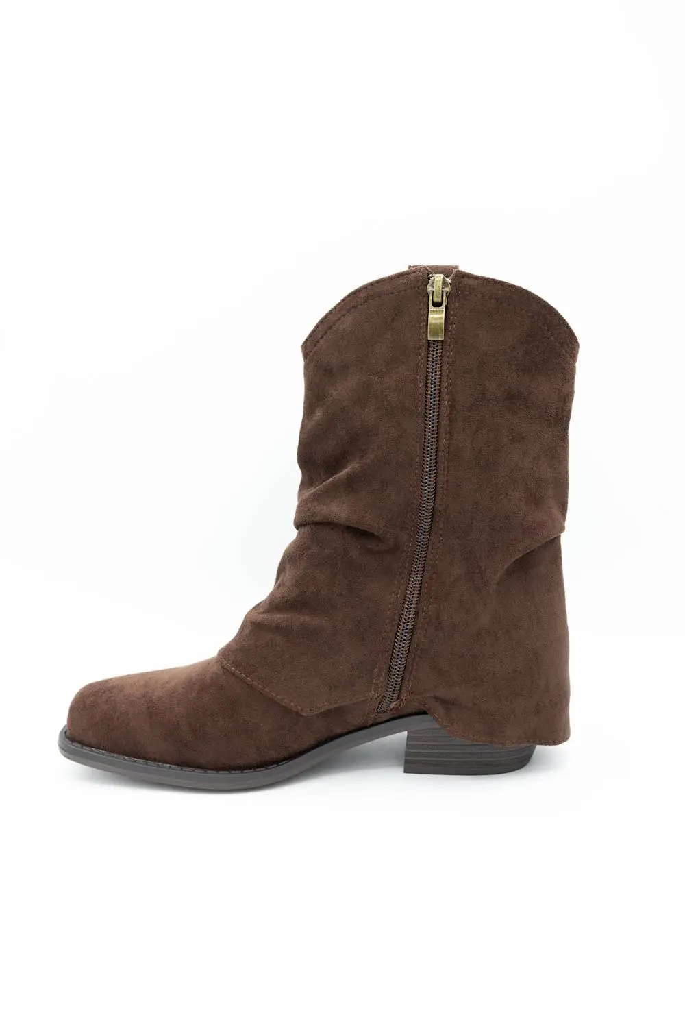 Zip Entry Square Toe Ankle Bootie