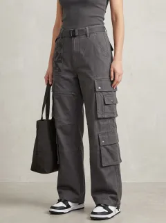 Lifestyle Geometric Pattern Look Women's Multi Pocket Cargo Pants