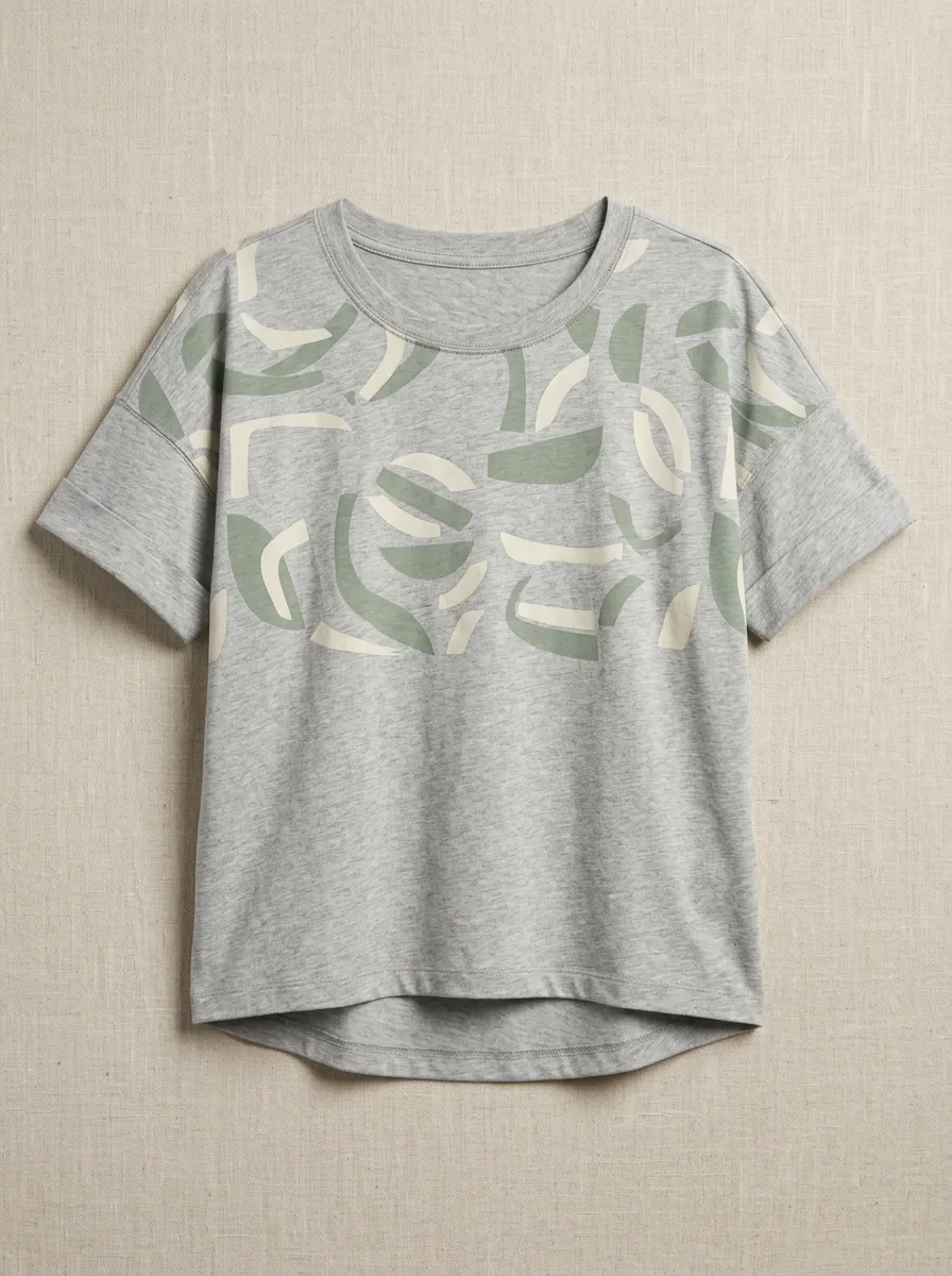 Women's Casual Sporty Abstract Geometric Printed T-shirt