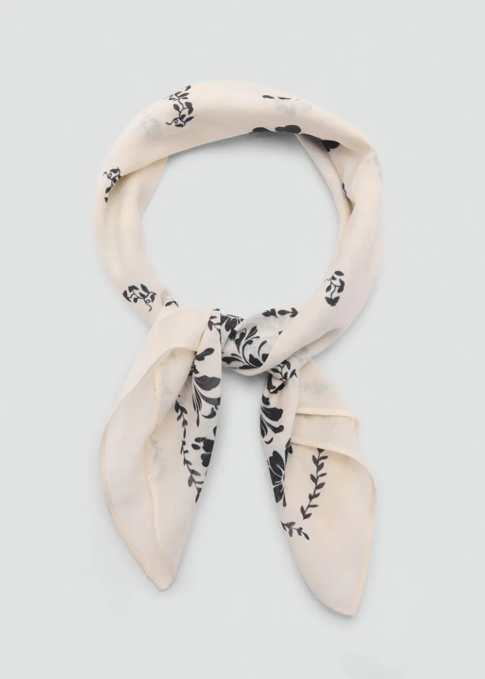 Casual Style Floral-Print Cotton Scarf