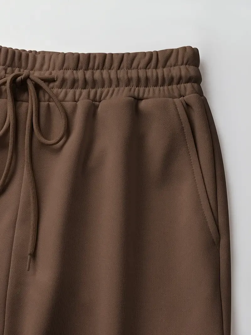 (3-SETS)Women'S Casual  Print Short Sleeve Round Neck TightJumpsuit And Waist Tie Wide Leg Pants With Pockets Set