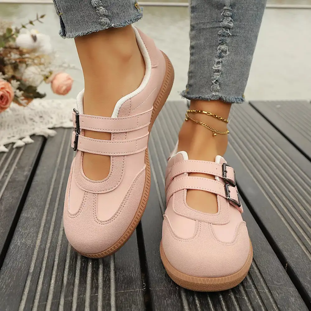 Buckle Strap Casual Sneakers
