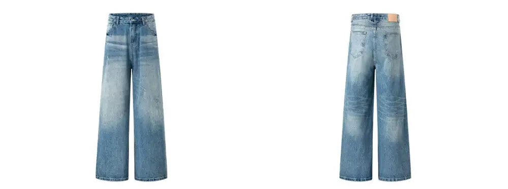 Vintage-Wash Balloon Jeans