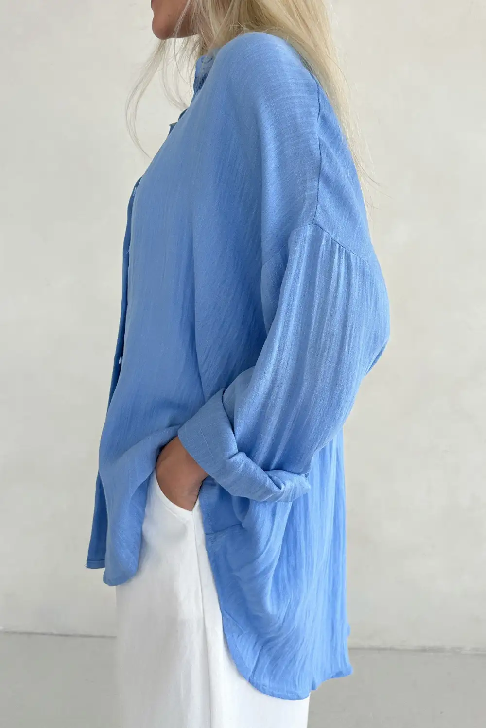 Laid Back Soft Button Front Button Down Shirt