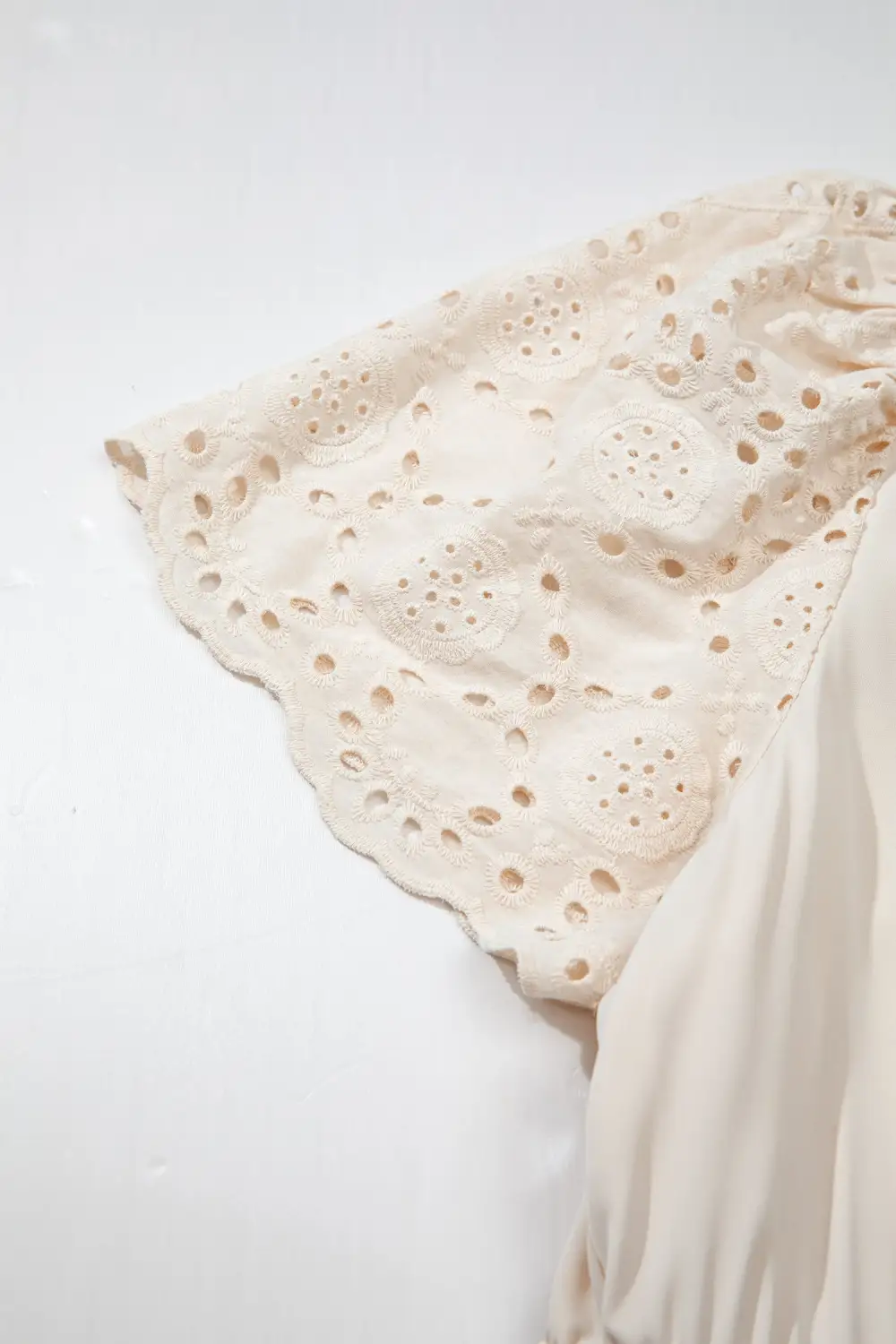 Patchwork Embroidered V Neck Maxi Dress