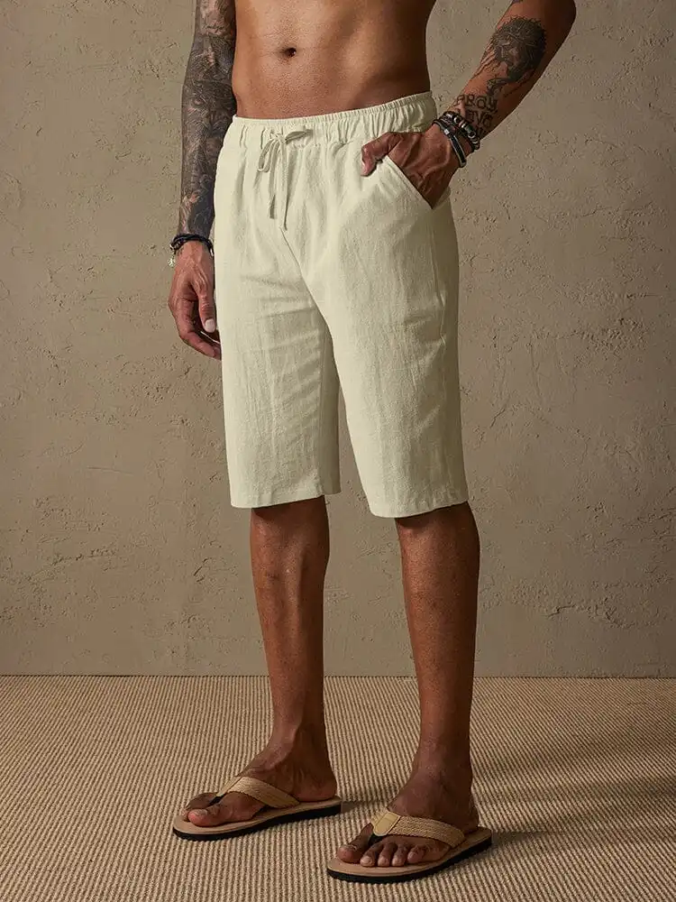 Men's Casual Cotton Drawstring Shorts