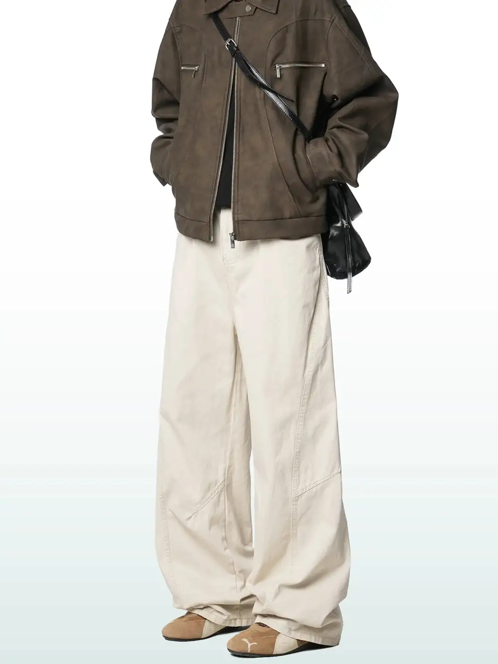 Wide Leg Cargo Trousers