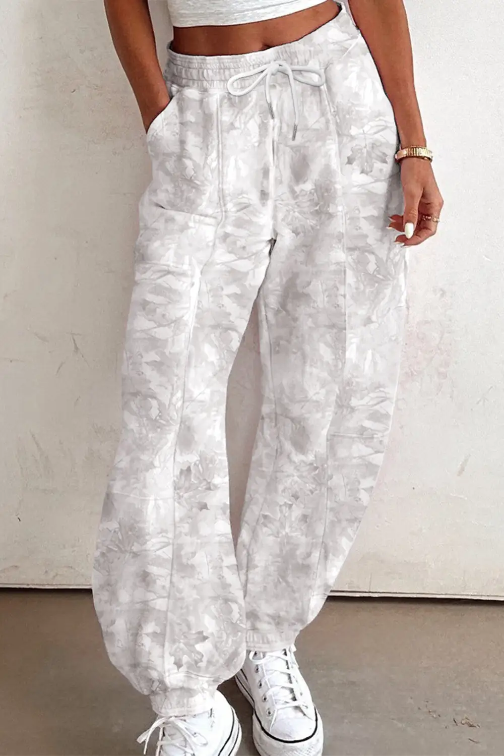 Relaxed-Fit Drawstring Camouflage Jogger Pants