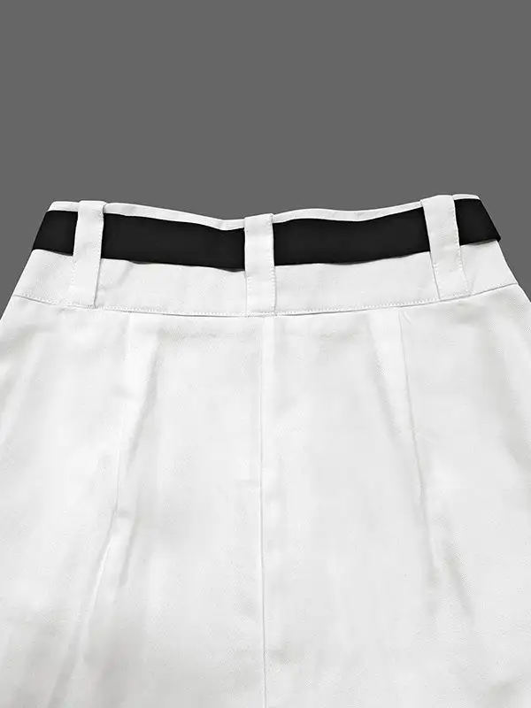 Women's High Waist Loose Fit Drawstring Pleated Pants