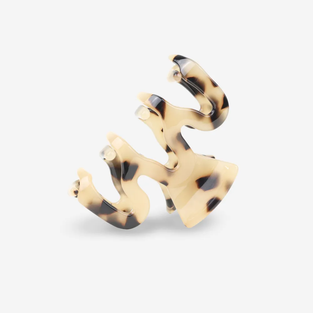 Graceful Wave Leopard Pattern Hair Clip