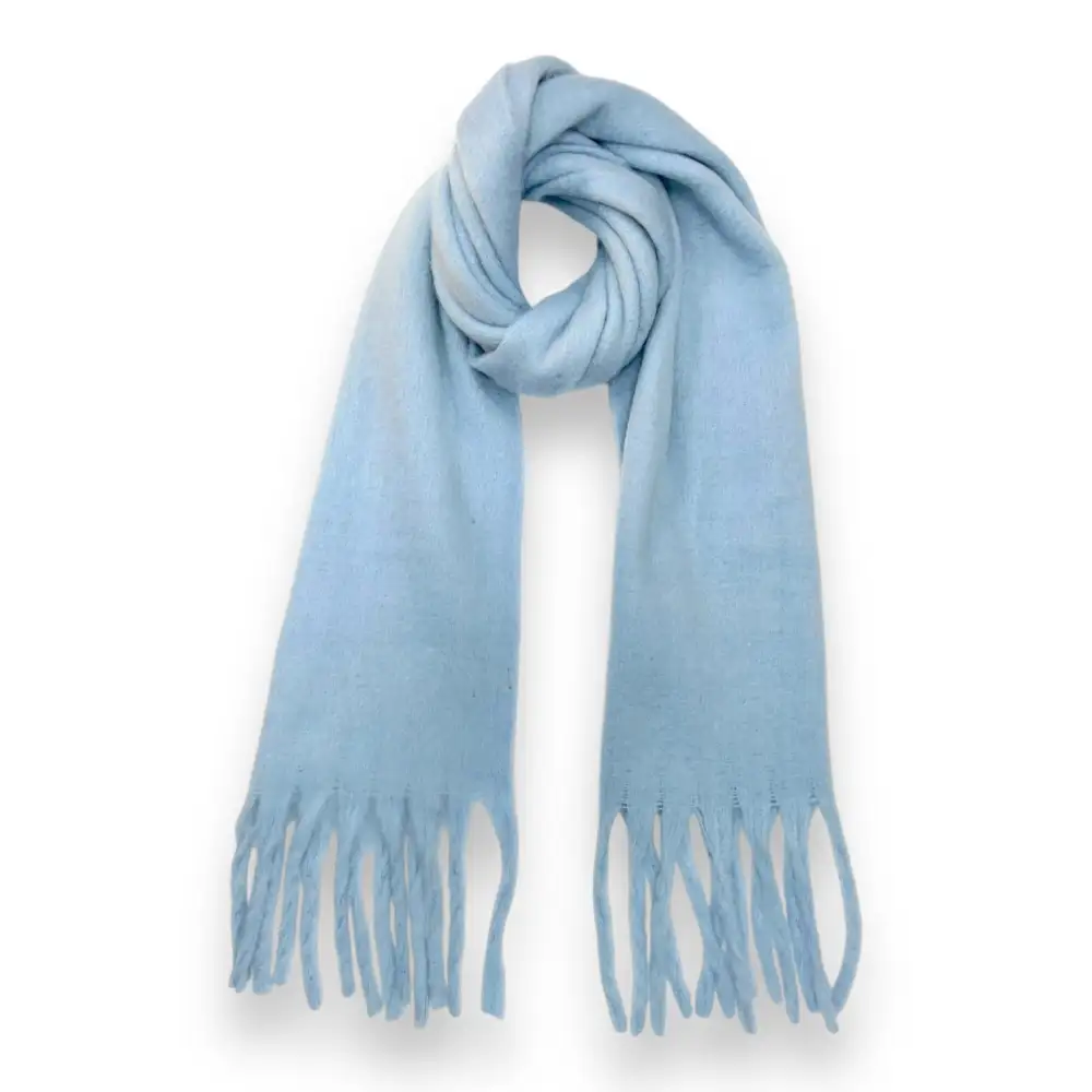 Soft Plain Tasseled Blanket Scarf