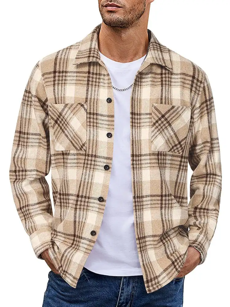 Stylish Comfy Flannel Plaid Shirt
