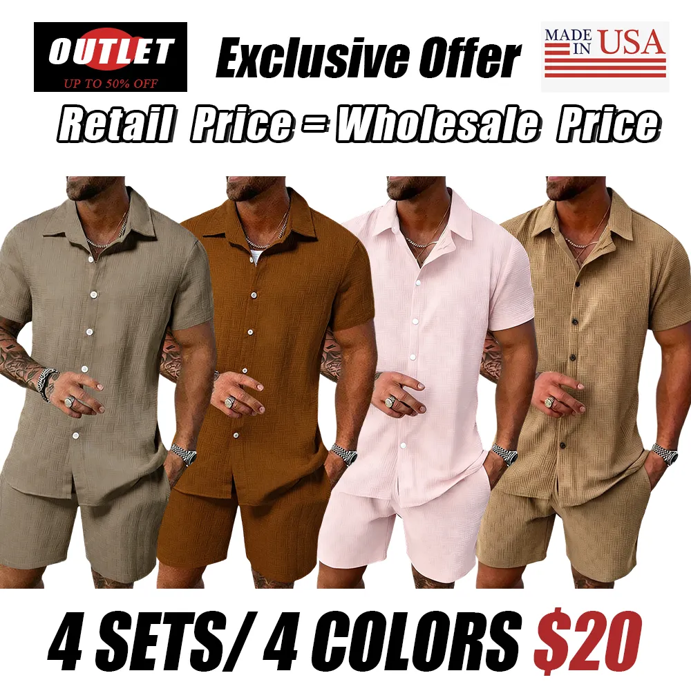 🔥 Men's Short Sleeve Pajama Two-Piece Set | Comfortable Loungewear Essential