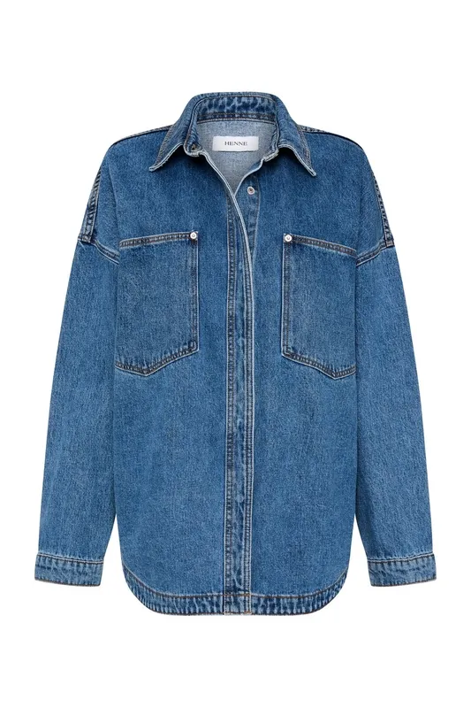 Indigo Wash Oversized Denim Shirts