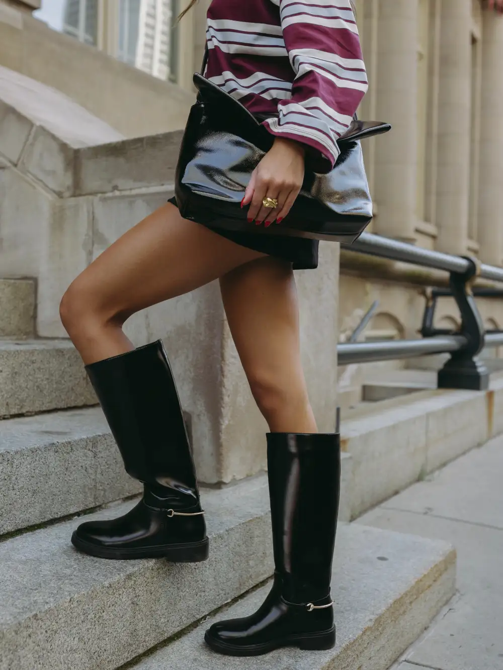 Classic Riding Round-Toe Knee-High Boots