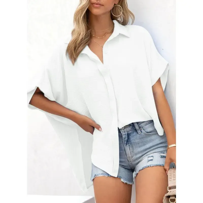 🔥Hot Sale💥Women's solid-color V-neck shirt🔥16 Colors Available