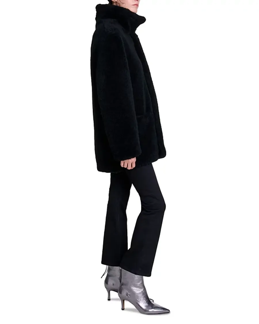 Black Reversible Shearling Jacket