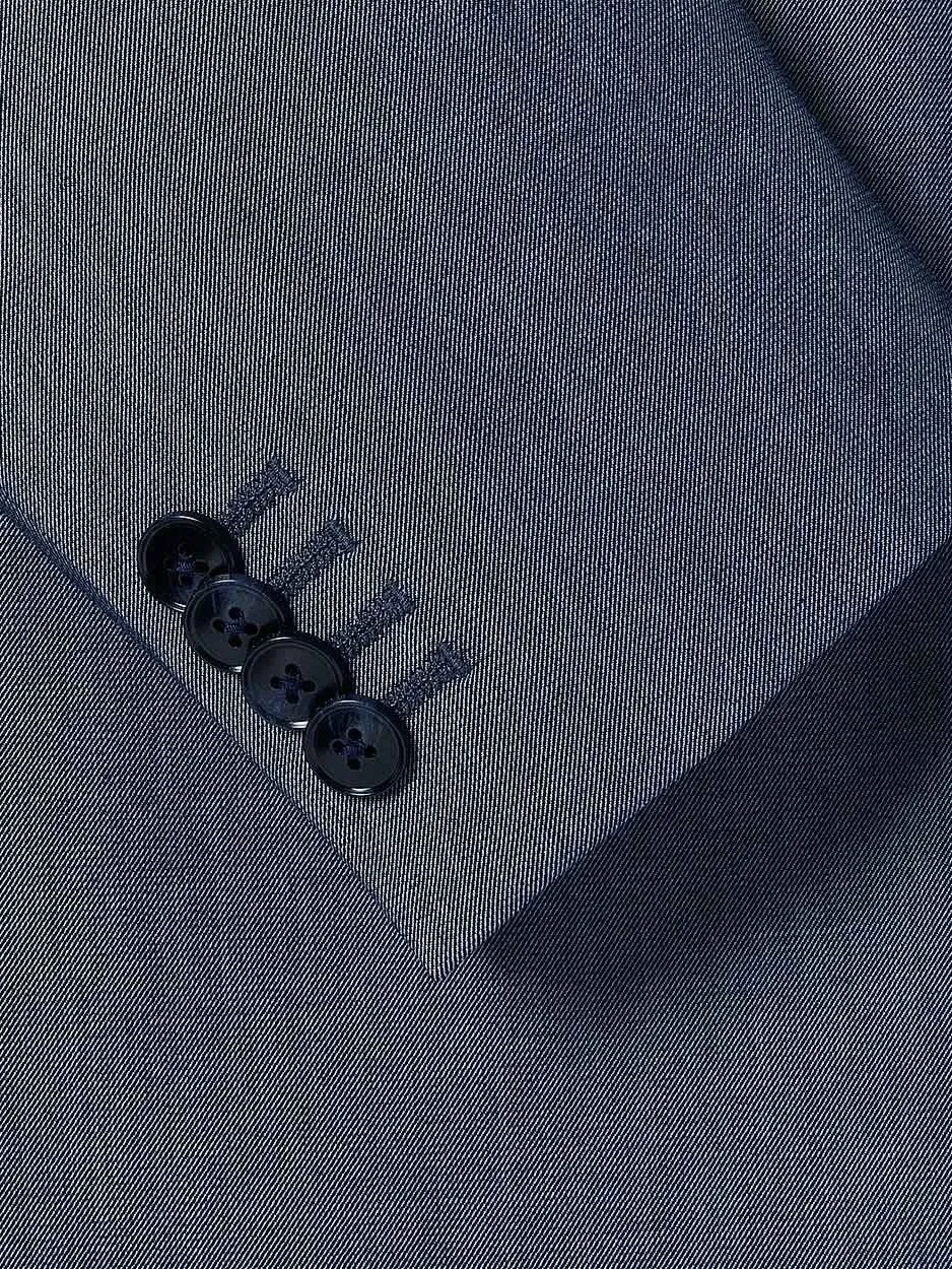 Light Blue Single Breasted Suit Blazer