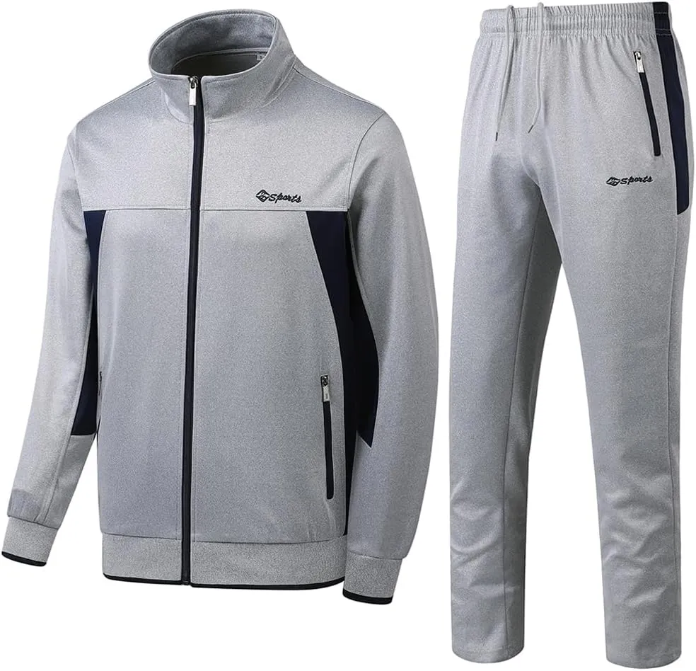 Men's Casual Athletic Tracksuit Long Sleeve Sweatsuit