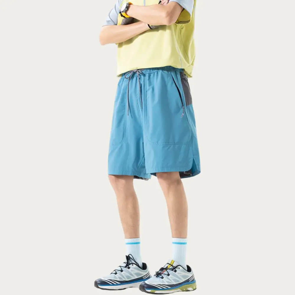Relaxed Drawstring Side-Pocket Lightweight Men's Athletic Shorts