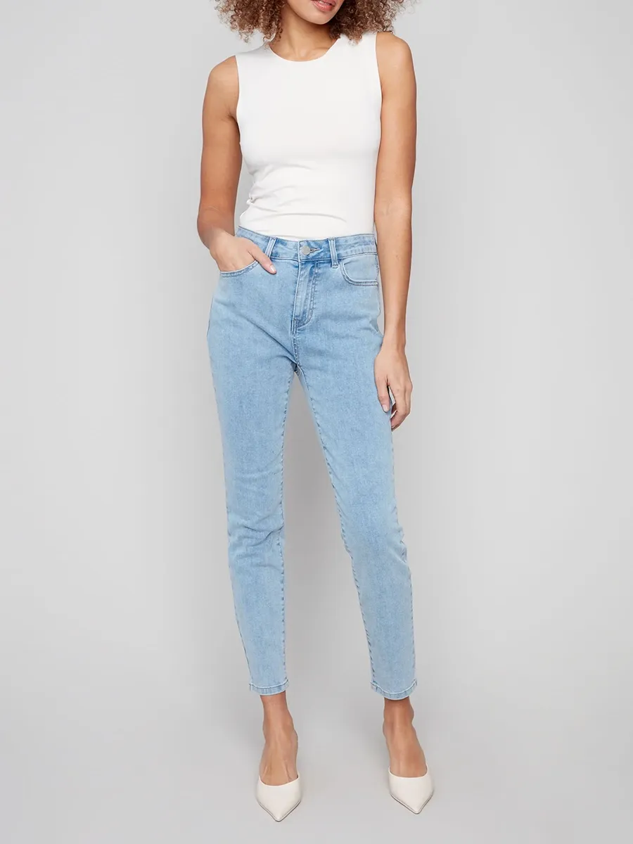 Soft Skin-Friendly Straight-Leg Slim Jeans