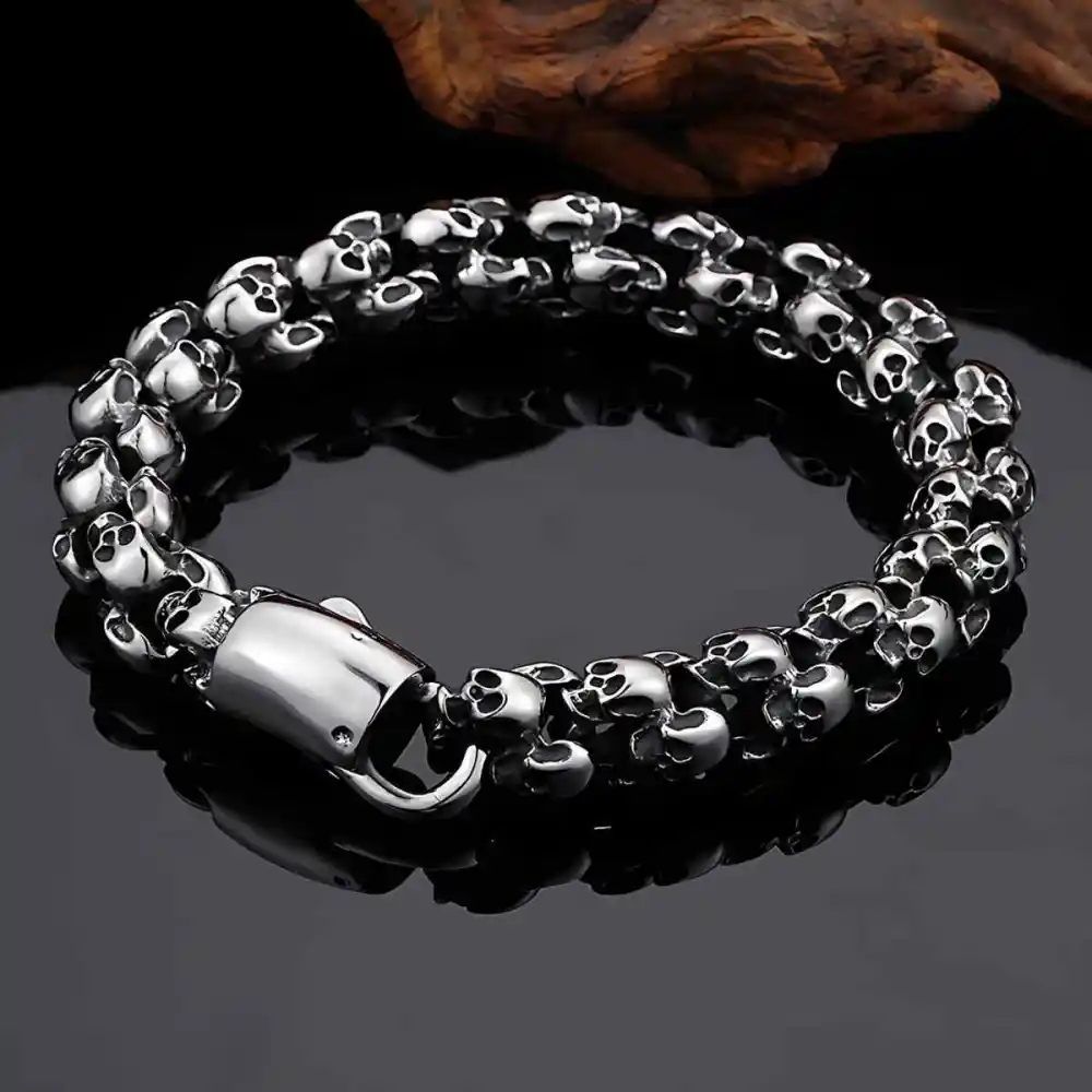 Men's Skull Head Chain Bracelet