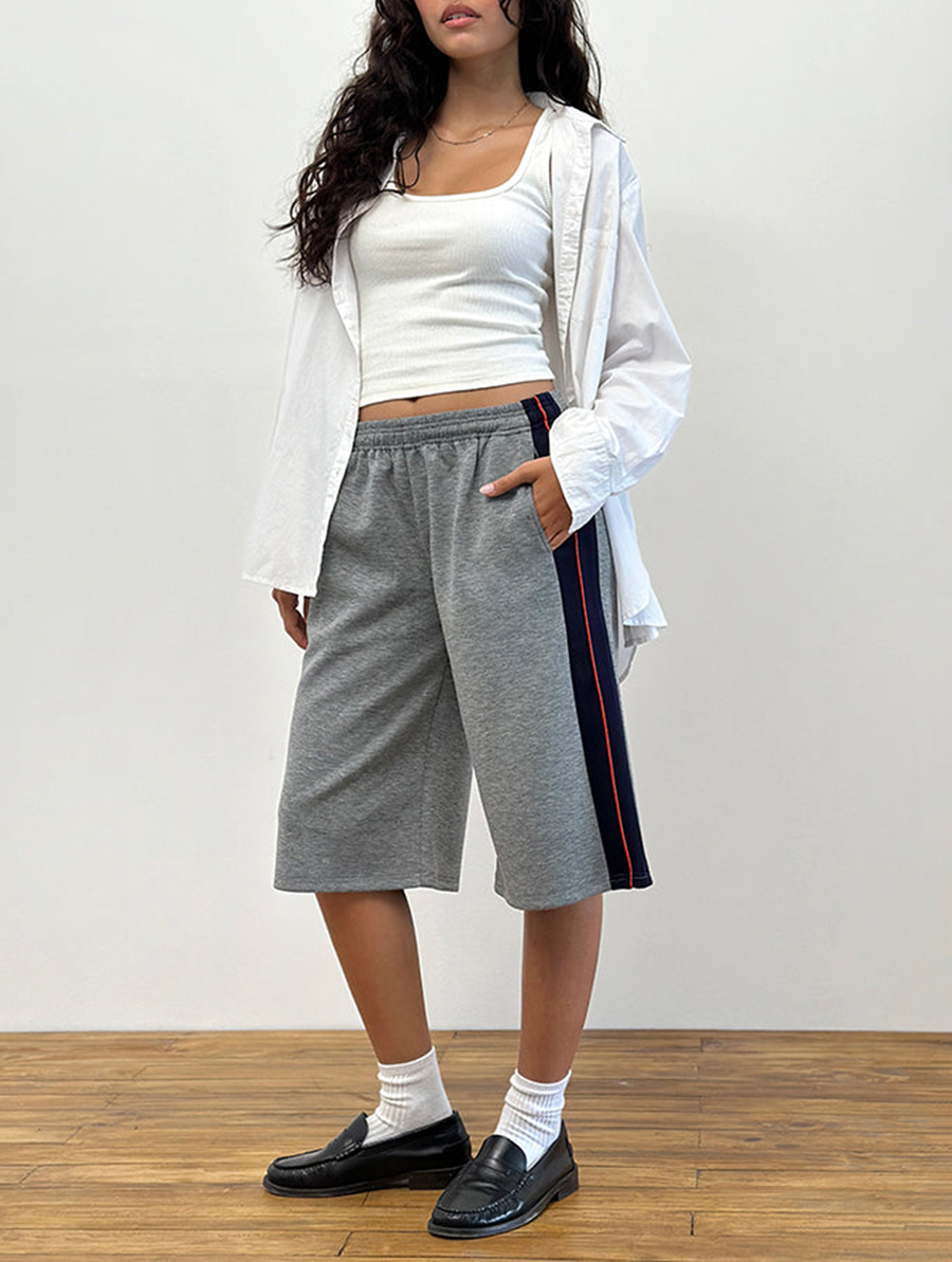 Side Stripe Shorts In Grey