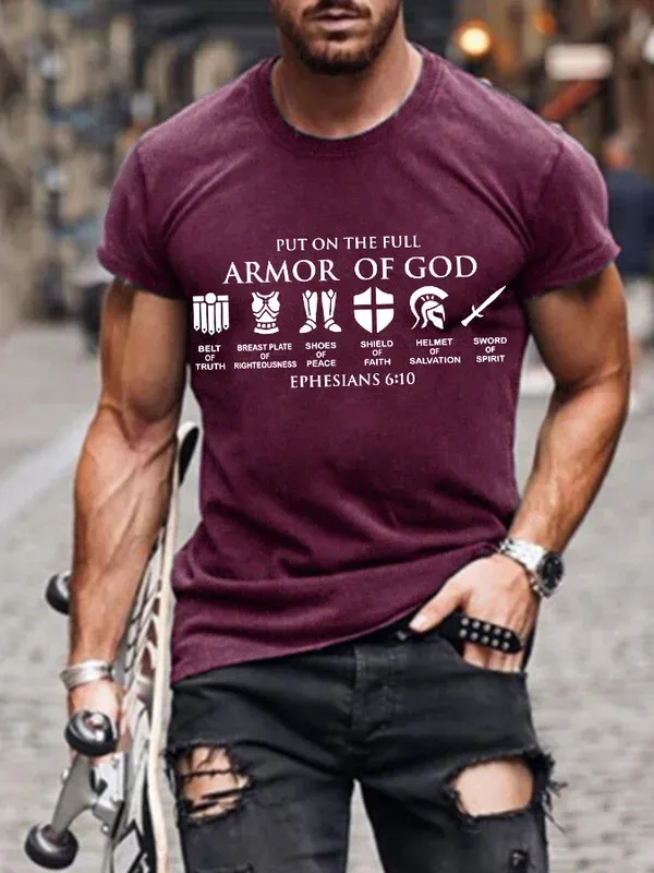 Men's Put on The Full Armor of God Casual Tee