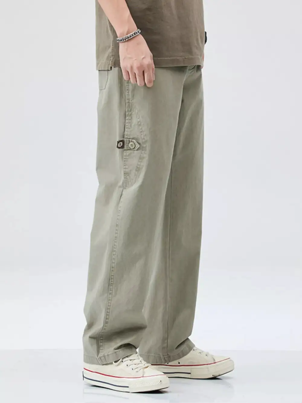 Men's Full Size Casual Loose Fit Carpenter Pants
