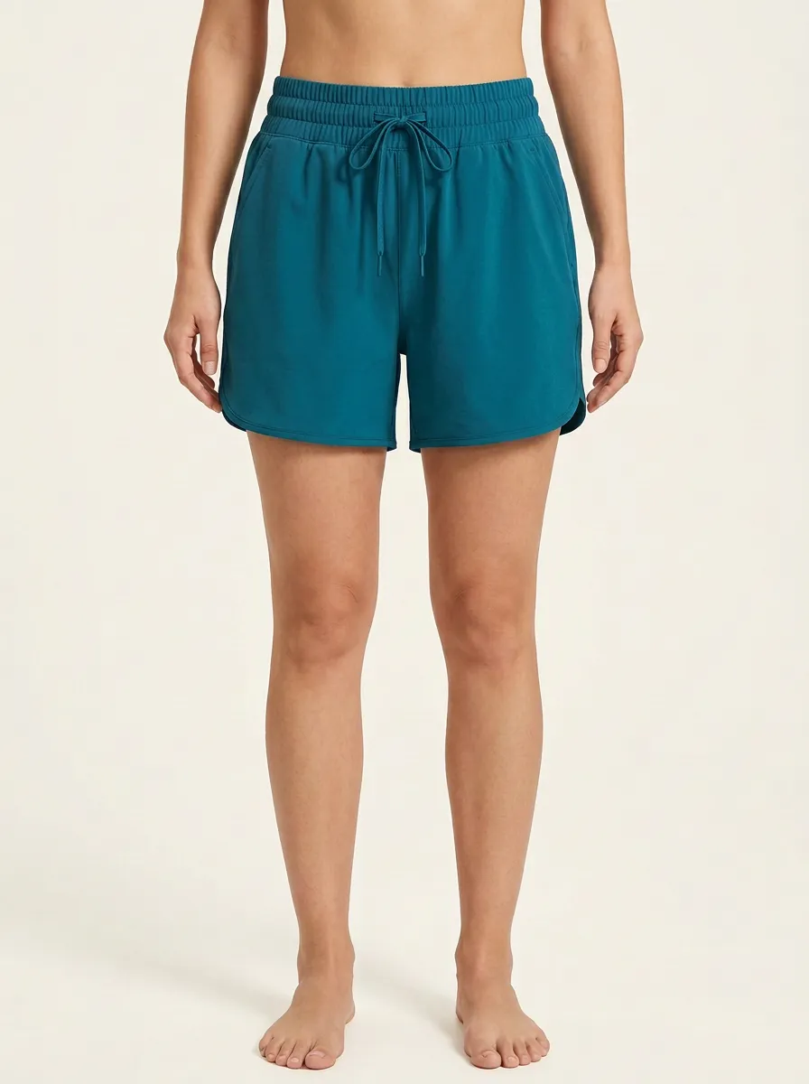 Women's Clean-Finish Drawstring Athletic Shorts