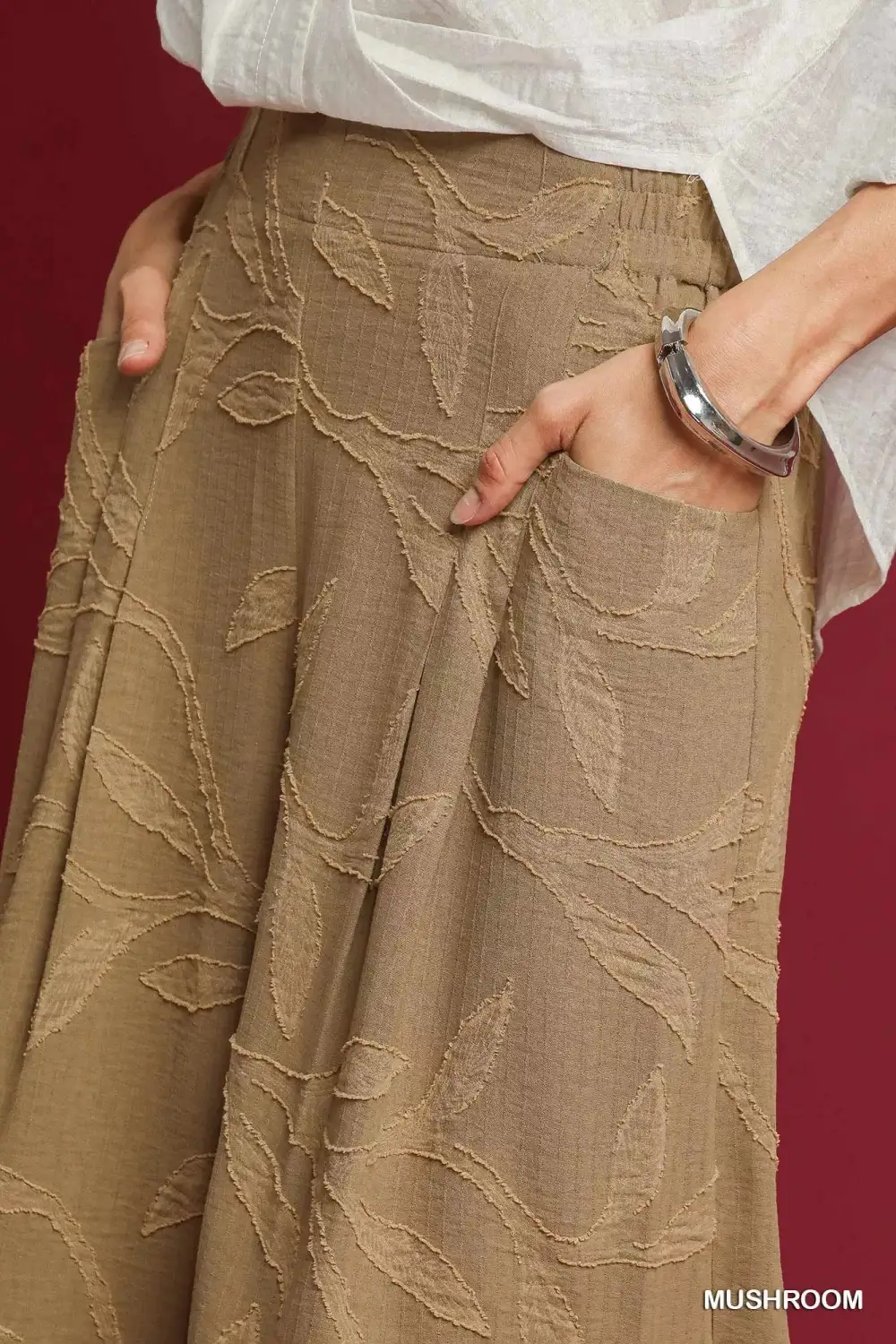 Jacquard Wide Leg Pants