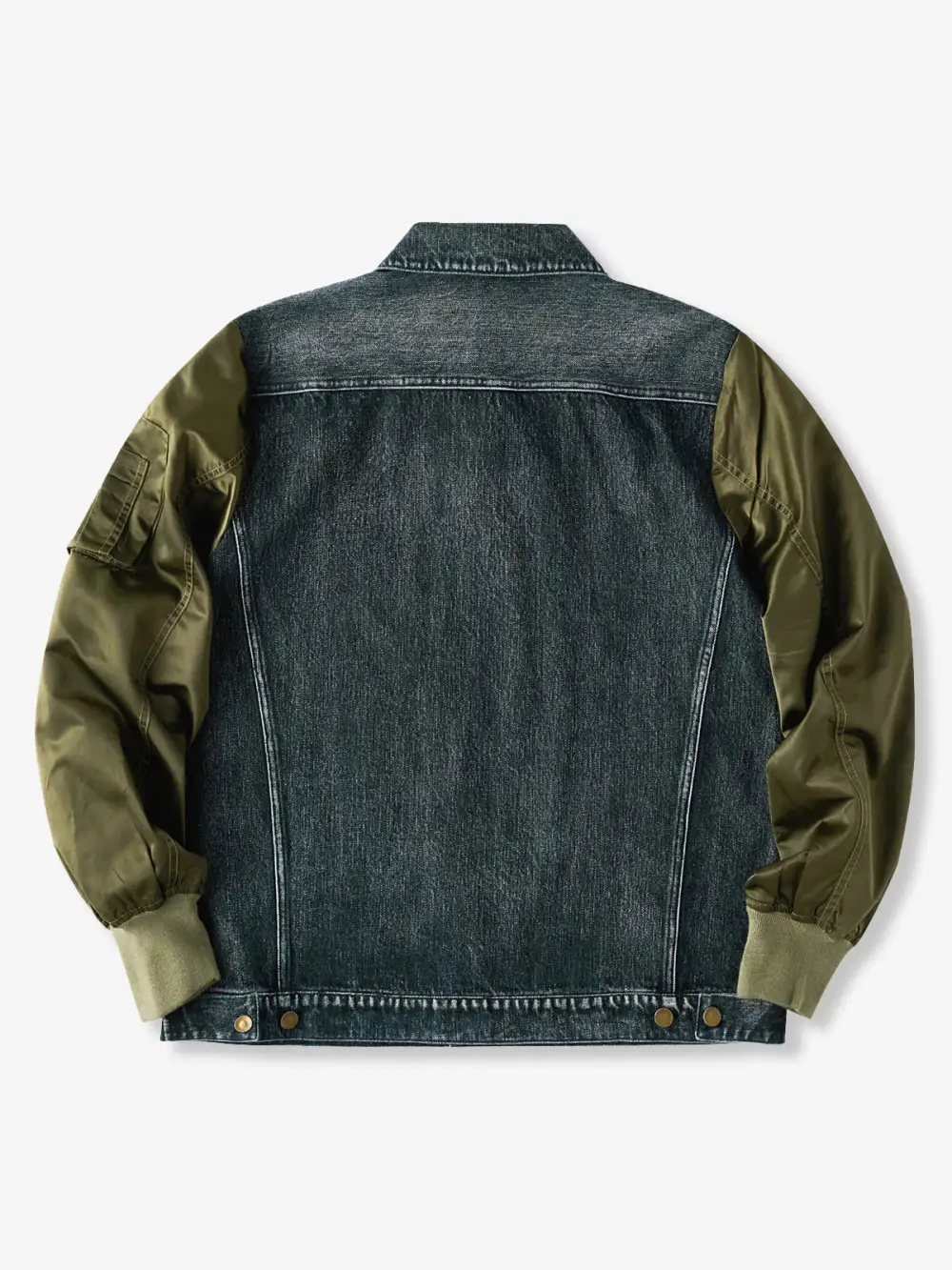 Men's Denim Pocketed Bomber Jacket