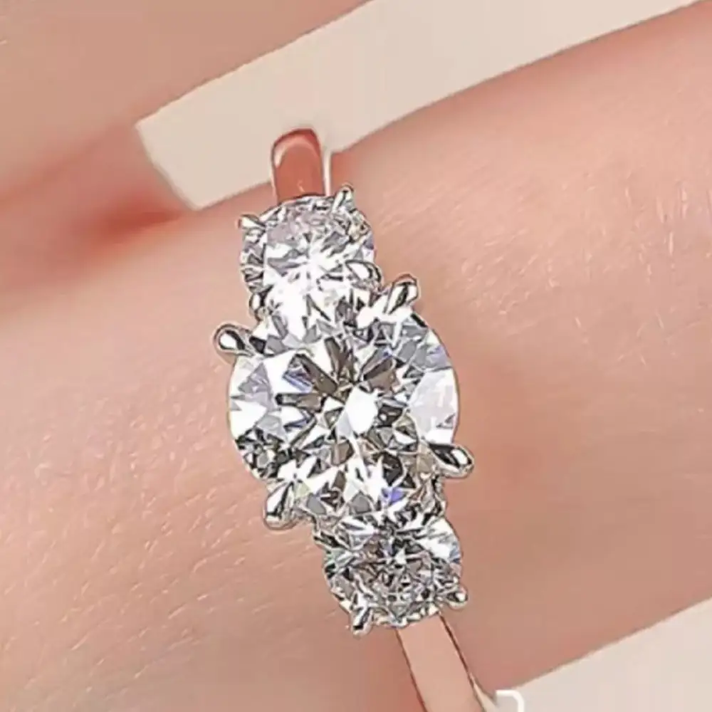 Sterling Silver Moissanite Radiant Ring